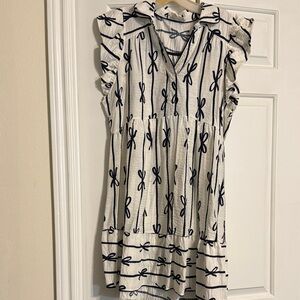 Umgee Off White and Navy Maxi Dress